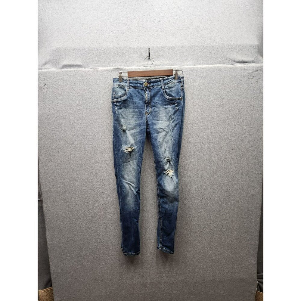 Coca-Cola Jeans Womens Distressed Skinny Fit‎ Denim Jeans Blue Size 8